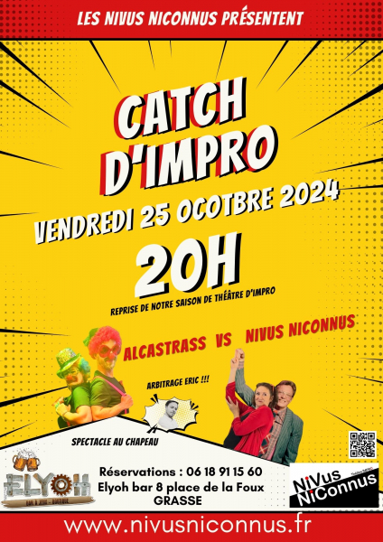 Affiche Ni vus Ni connus impro grasse oct 2024